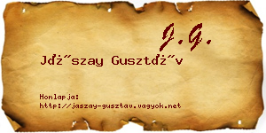 Jászay Gusztáv névjegykártya