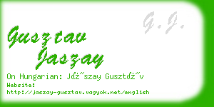 gusztav jaszay business card